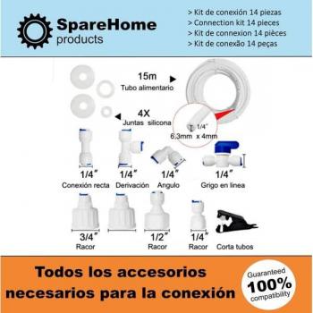 Kit de Conectores para Agua a Frigoríficos Americanos y Sistemas de Ósmosis SpareHome® 542UN0423