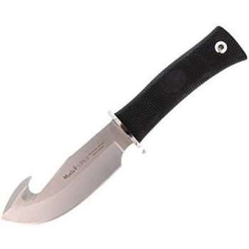 Cuchillo desollador Muela Serie Táctica VIPER-11G, mango de goma y defensa de acero inoxidable, hoja de 11 cm + tarjeta multiusos de regalo
