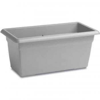 Maceta Mediterráneo Rectangular Gris Plástico 80 cm - Resistente - Mejor Precio
