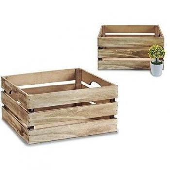 Gift Decor Caja de Madera Natural 36 x 26 x 18 cm