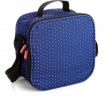 Bolsa Térmica Tatay Urban Food Casual, Porta Alimentos de 3L con 4 Recipientes Herméticos, Diseño Dots Azul