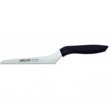 Arcos Serie Niza, Cuchillo de Cocina, Hoja serrada de 130 mm, Mango Color Negro