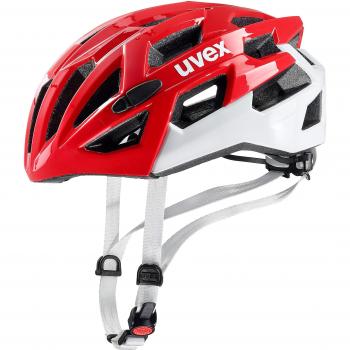 Uvex Race 7 Casco Ciclismo, Unisex Adulto, Rojo/Blanco,