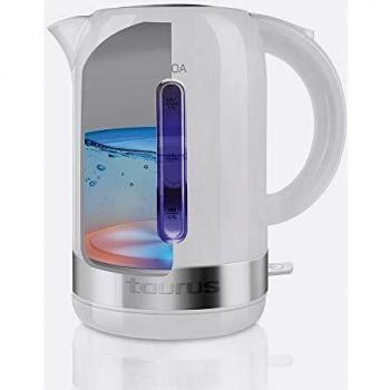 Taurus Aroa IV Hervidora de agua de gran capacidad, 1.7 litros, cuerpo de Plástico y acero inoxidable, color multicolor