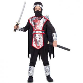 Disfraz de Ninja para Niños My Other Me con 5 Piezas, incluye máscara, capa, cinturón, armadura y pantalones
