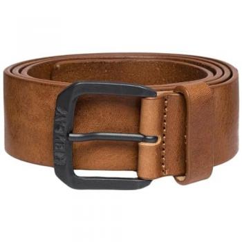 Cinturón de Piel Marrón Replay para Hombre Adulto, 110 cm