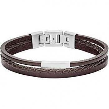 Pulsera Fossil Vintage Casual para Hombre JF03323040 de Acero y Cuero