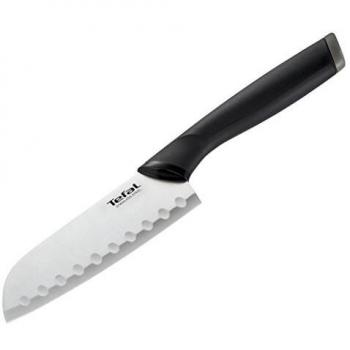 Cuchillo Santoku Tefal Comfort de 12 cm en Color Negro