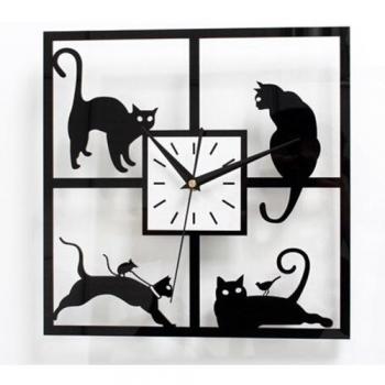 Genda 2Archer Cuatro Gatos Home Decoration Reloj de pared Para el dormitorio, sala de estar