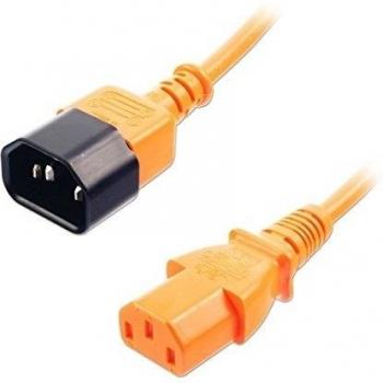 Lindy 30516 - Cable (C14 coupler, C13 coupler, Macho/hembra, 6A) 2m Naranja