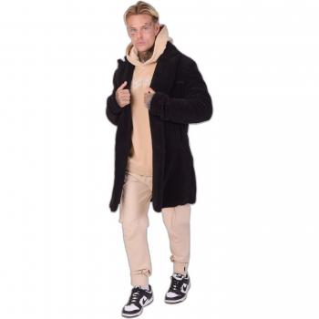 Project X Paris Fleece Effect Coat - Black, Size L