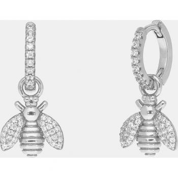 Pendientes Honey Abeja de plata y circonitas