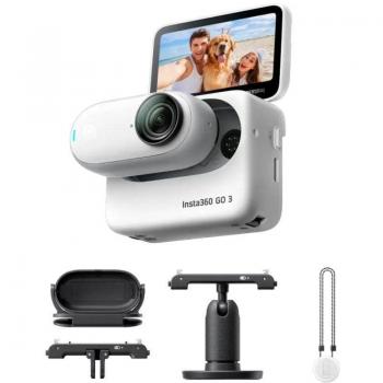 Cámara Deportiva Insta360 Go 3 Action Kit con Ángulo de Visión Amplio de 180º y Resolución 2.7K