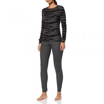 Odlo Set Warm God JUL Juego de Ropa Sucia, Mujer, Gris Grafito-Negro, Large
