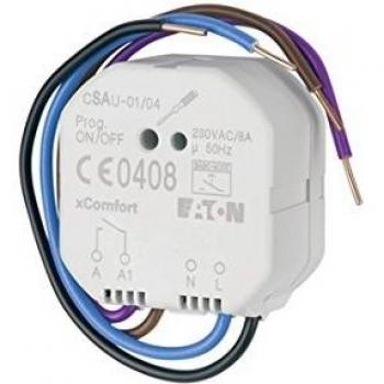 Eaton xComfort CSAU-01/04 Wireless Switch Actuator 1-ch, Switching capacity (max.) 1840 W, Potential-Free with Push Button Function