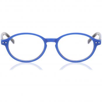 Round Full Rim Plastic Kids' Prescription Glasses - Blue - Size 45 - Blue Light Block Available - SmartBuy Kids
