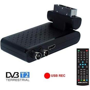 Decodificador Digital Terrestre Majestic DEC-663 DVB-T/T2 HD HEVC, Tipo SCART y HDMI, con Entrada USB 2.0