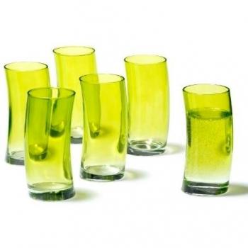 Leonardo 035431 Swing - Juego de 6 vasos grandes, color verde