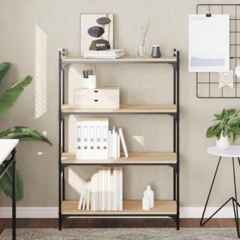 Librería 4 estantes Sonoma Roble 80x30x120 cm Madera multicapa