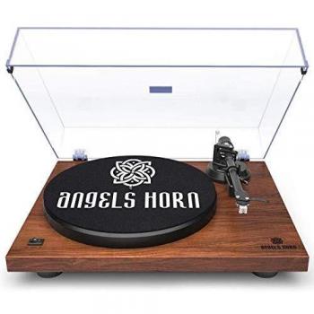 ANGELS HORN Tocadiscos de Vinilo Vintage, Reproductor de Vinilo y Reproductor de Musica, 2 velocidades - 33/45 RPM, AT-3600L