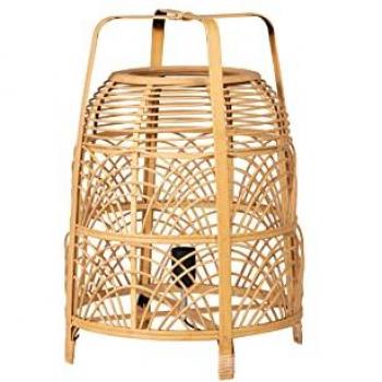 Lámpara de Mesa de Bambú Natural 37x37x52 cm - Estilo y Elegancia