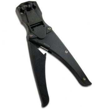 Metronic 483560 P- Pinzas para engastar Cables RJ9/RJ6/RJ11/RJ45, Color Negro