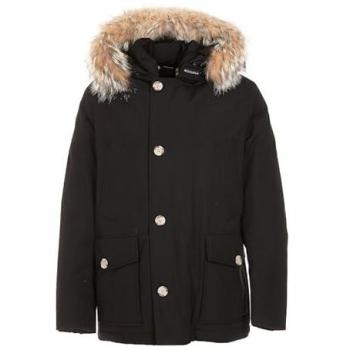Woolrich Men's Black Parka Jacket Size M with Teflon Coating