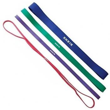 AMAYA SPORT Super Bands - Media. Lila, Bandas de Resistencia Fitness, Bandas elásticas de Caucho para Entrenamiento de Fuerza, Velocidad, Resistencia, Potencia,