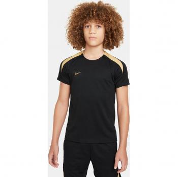 Camiseta de entrenamiento para niños Nike Dri-FIT Strike 24, manga corta, color negro, talla XL