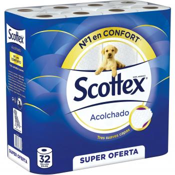 Scottex Acolchado Papel Higiénico Seco 32 rollos
