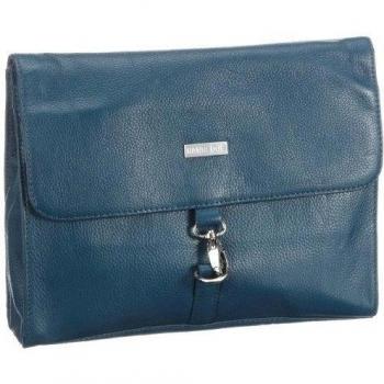 Nanni Due Grain Leather 65052 54 6816 - Neceser de cuero unisex, color azul, talla 26x23x7 cm