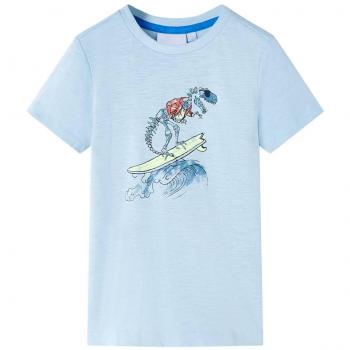 Camiseta infantil azul claro 140