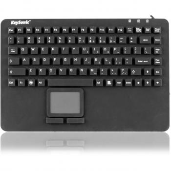 Teclado Industrial Antimicrobiano Keysonic KSK-5230IN(US) con Touchpad, IP68, USB QWERTY Negro