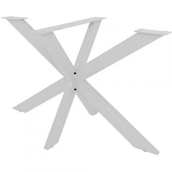 Patas de mesa metálicas Biloxi en color blanco, altura 71 cm, diseño estrellado