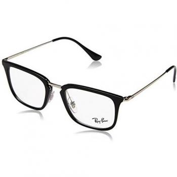 Ray-Ban 0RX7141, Monturas de Gafas para Hombre, Negro
