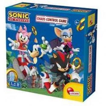 Juego de mesa Sonic Chaos Control para niños de 2 a 4 jugadores con tablero, fichas y cartas de cartón