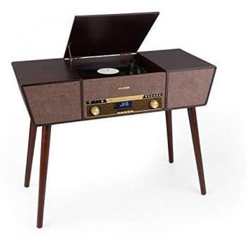 Tocadiscos Retro Auna Belle Epoque 1912 con CD, Bluetooth, USB y DAB+/FM Marrón