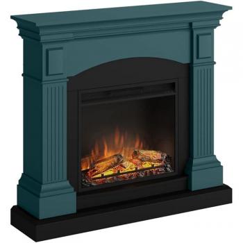 Chimenea Eléctrica Power Flame con Revestimiento Magna Turquesa