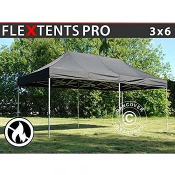 Carpa Plegable Ignífuga FleXtents Pro 3x6m Negra