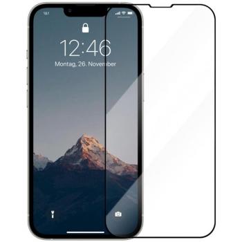 Protector de Pantalla Premium 3D de Cristal Templado Negro para iPhone 14 Plus y 13 Pro Max, Dureza 9H