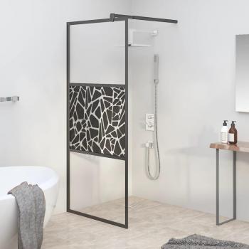 Paseo de pared de ducha en vidrio ESG de 80x195cm con diseño de Piedras Negras