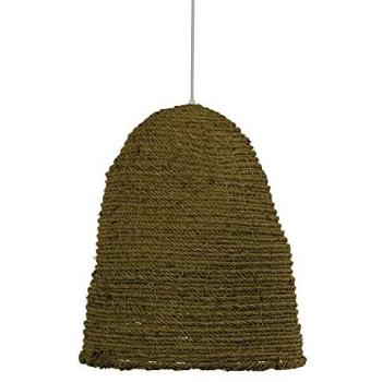 Lámpara de Techo Moderna de Fibra Verde Ø 43 cm, dimensiones 43 x 43 x 52 cm