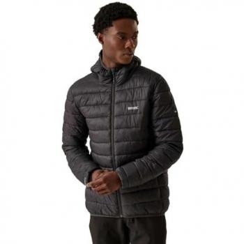 Regatta Men's Water-repellent Hooded Marizion Baffled Jacket, Ash Red Ochre, Size: L