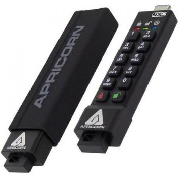 Apricorn Aegis Secure Key 3NXC - Encrypted USB Flash Drive - 64 GB - USB Type-A and USB-C - FIPS 140-2 Level 3