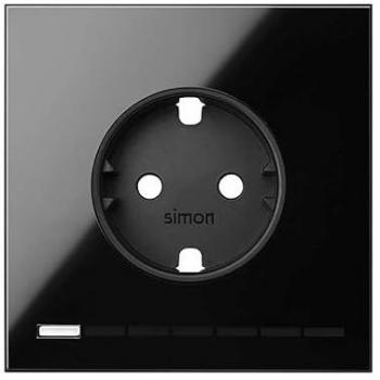 Kit Frontal Simon 100 con 1 Elemento Enchufe IO Negro