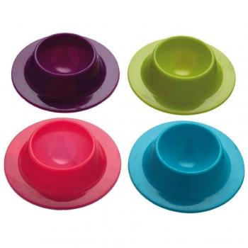 4 Pcs x CAOLATOR Escalfadores de Huevos, Soporte de Silicona de Huevos Porta-huevos Antideslizante de Silicona