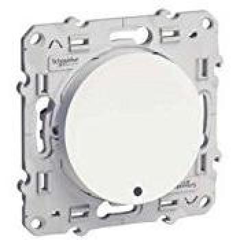 Pulsador Luminoso Blanco Odace Schneider Electric 10A con LED Azul