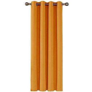 Deconovo Cortinas Dormitorio Moderno para Ventanas, Opacas de Lino, con Ollaos, 140x290 cm
