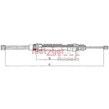 Cable de freno de mano Metzger 11.607 para Peugeot 405 trasero derecho