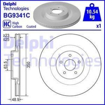 Disco de freno DELPHI BG9341C